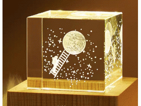 LED Laser Cube - Ladder to Moon